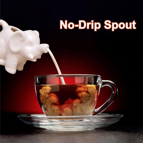 HIC Porcelain Mini Elephant Creamer Kitchen Serving Set-2