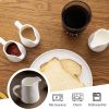 OMAYKEY Porcelain Creamer White Round 4.5 oz Kitchen Dining-5