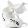 ONTUBE Ceramic Creamer Pitcher White 12 oz Kitchen Dining-7