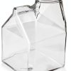 WUWEOT Glass Creamer Cups Clear Durable 12 Ounce Set-4