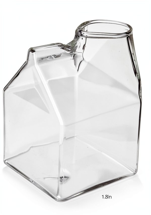 WUWEOT Glass Creamer Cups Clear Durable 12 Ounce Set-4