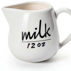 ONTUBE Ceramic Creamer White 12oz Elegant Design-0