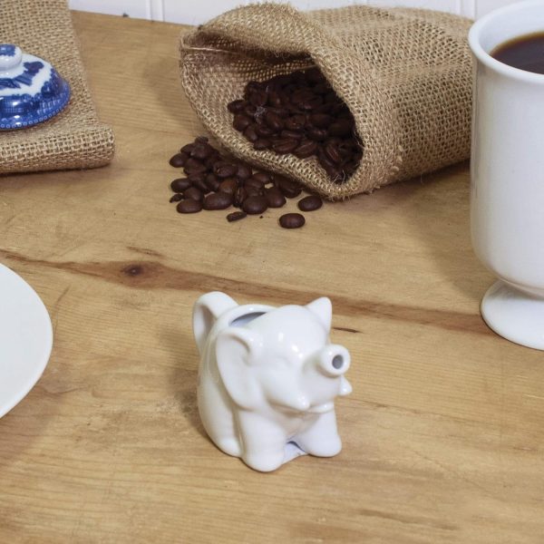HIC Porcelain Mini Elephant Creamer Kitchen Serving Set-4