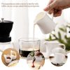 OMAYKEY Porcelain Creamer White Round 4.5 oz Kitchen Dining-4