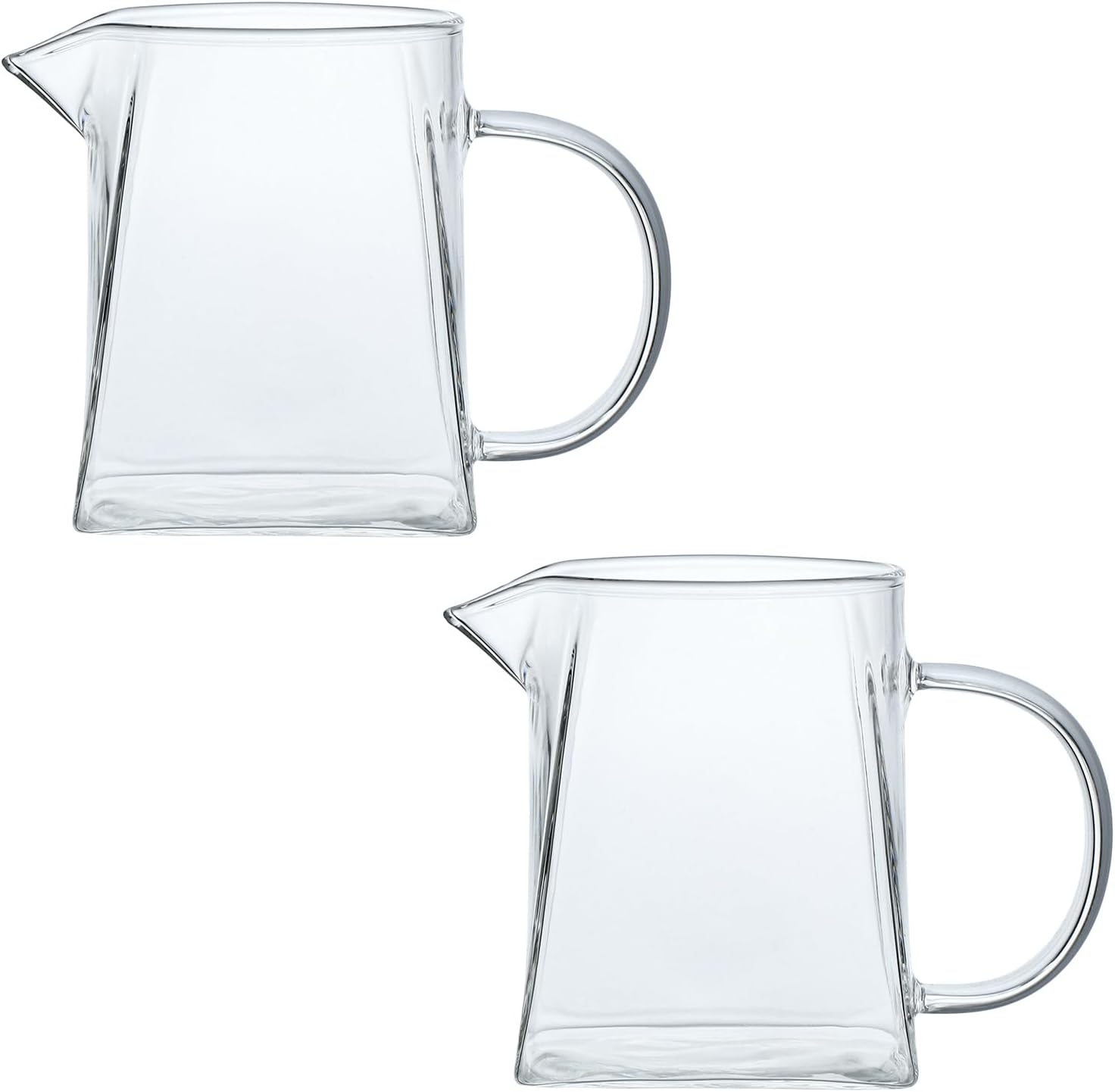 CHOOLD square bottom glass creamer on a kitchen counter