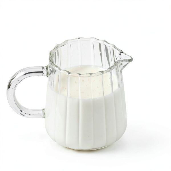 CHOOLD Crystal Glass Creamer Wave Design Dishwasher Safe-3