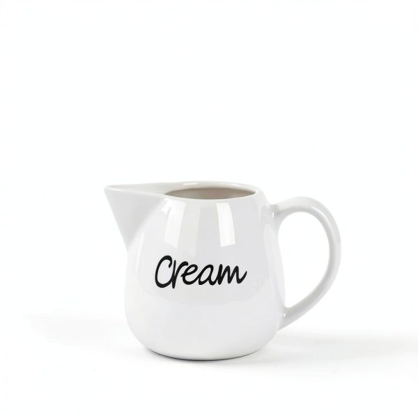 ONTUBE Ceramic Creamer Pitcher White 12 oz Kitchen Dining-3