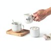 ONTUBE Ceramic Creamer White 12oz Elegant Design-6