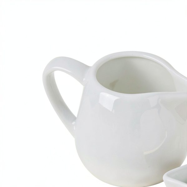 CHOOLD Ceramic Creamer White 2 PCS Drip Free Spout-2