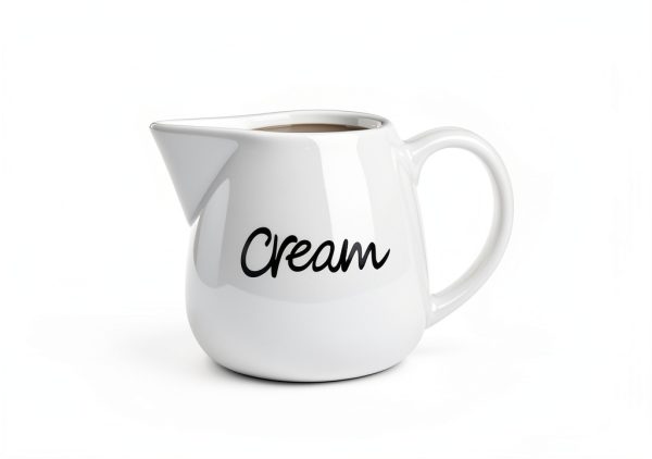 ONTUBE Ceramic Creamer Pitcher White 12 oz Kitchen Dining-2