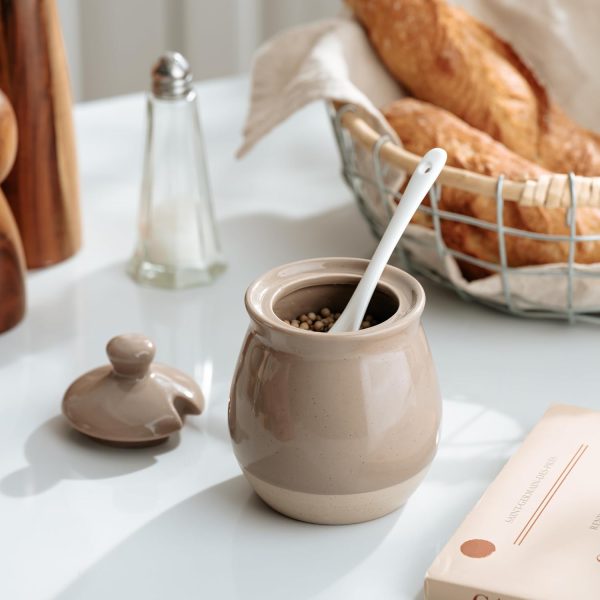 Famiware Sugar Bowl Stoneware Modern Design Kitchen Dining-1