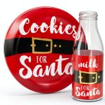 American Atelier Christmas Cookie Plate Milk Jug Set Ceramic-0
