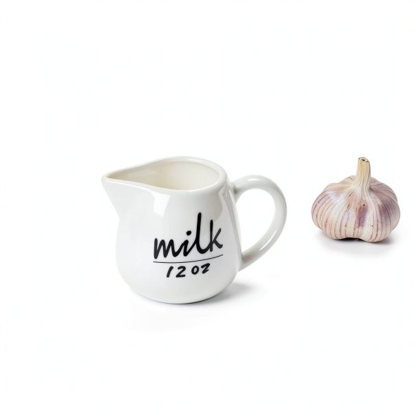 ONTUBE Ceramic Creamer White 12oz Elegant Design-5