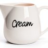 ONTUBE Ceramic Creamer Pitcher White 12 oz Kitchen Dining-0