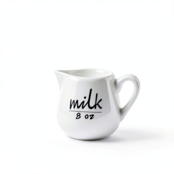 ONTUBE Ceramic Creamer White 12oz Elegant Design-7