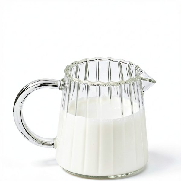 CHOOLD Crystal Glass Creamer Wave Design Dishwasher Safe-2