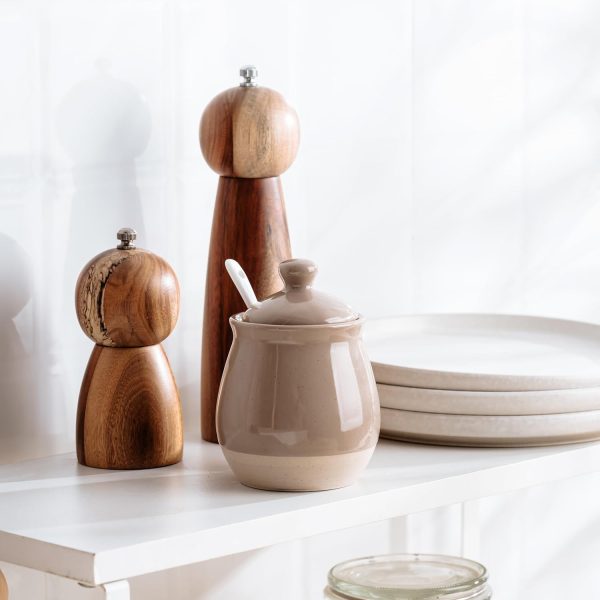 Famiware Sugar Bowl Stoneware Modern Design Kitchen Dining-4