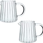 CHOOLD Glass Creamer Elegant Wave Design Heat Resistant-0