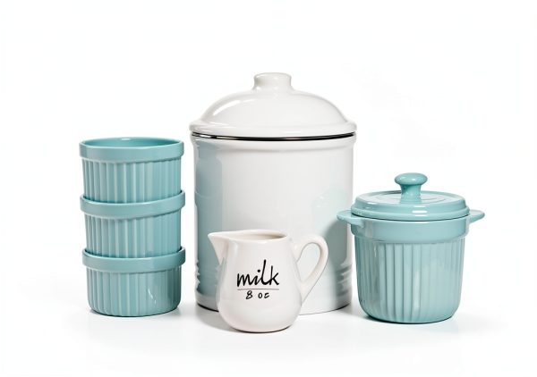 ONTUBE Ceramic Creamer White 12oz Elegant Design-1