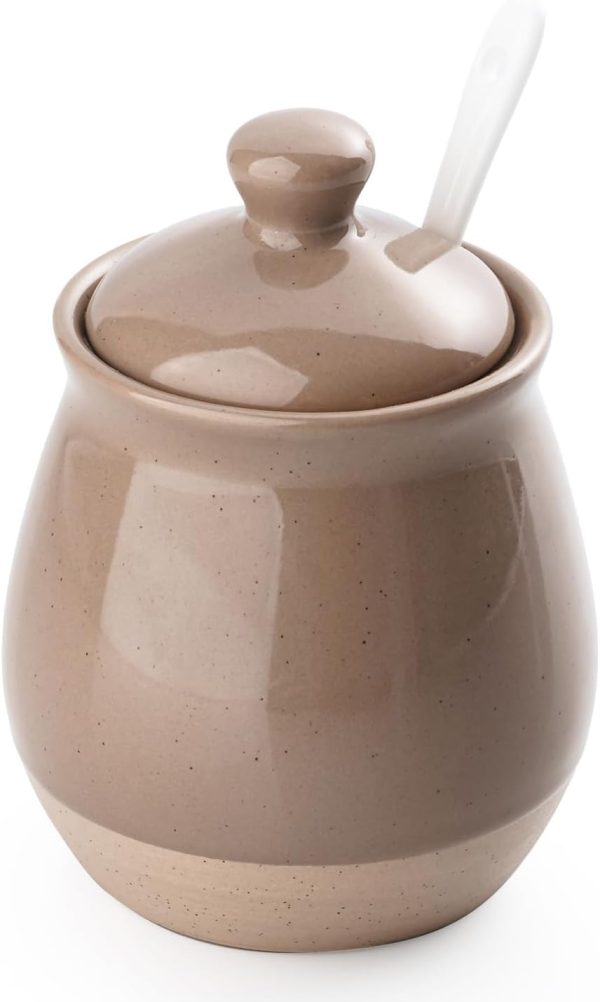Famiware Sugar Bowl Stoneware Modern Design Kitchen Dining-0