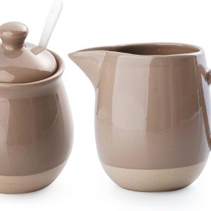 Famiware Cream Sugar Set Stoneware Microwave Dishwasher Safe-0