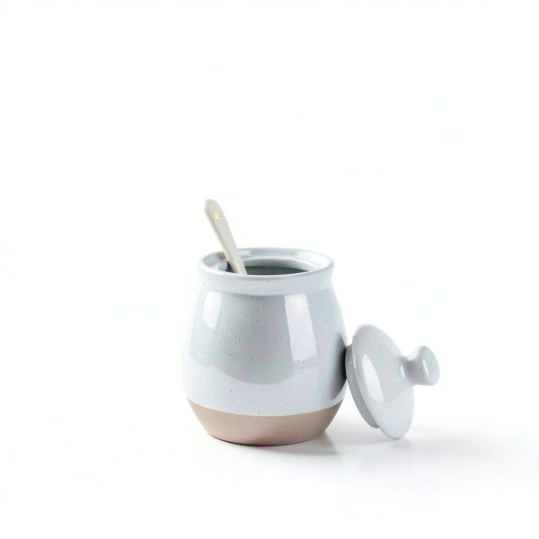 Famiware Sugar Bowl Stoneware Modern Design Dishwasher Safe-6