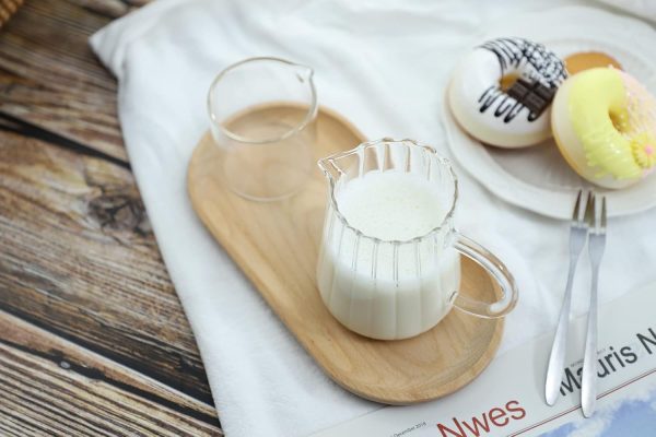 CHOOLD Glass Creamer Elegant Wave Design Heat Resistant-5