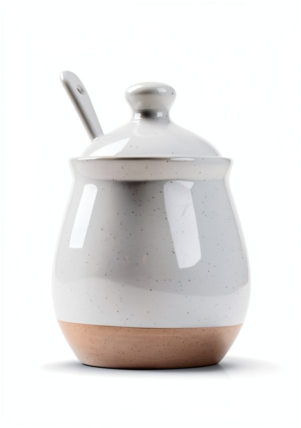 Famiware Sugar Bowl Stoneware Modern Design Dishwasher Safe-4