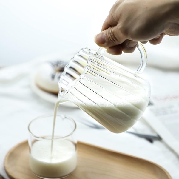 CHOOLD Glass Creamer Elegant Wave Design Heat Resistant-4