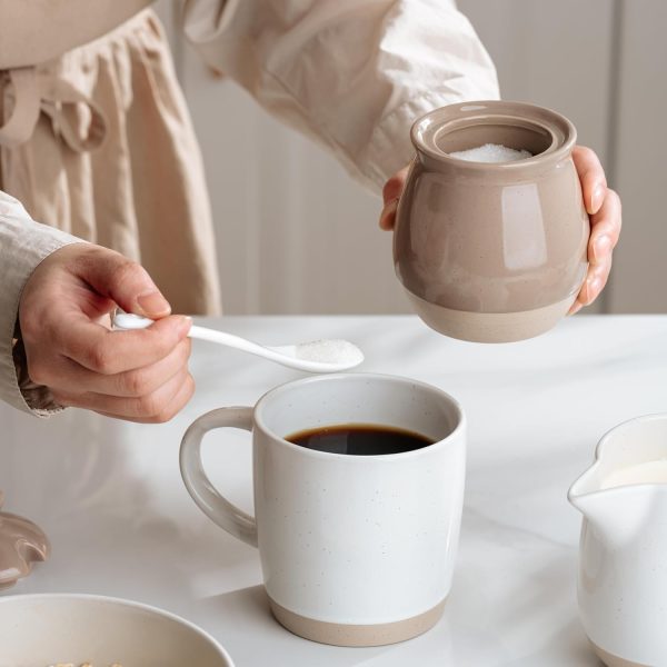 Famiware Sugar Bowl Stoneware Modern Design Kitchen Dining-2
