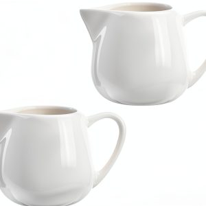 CHOOLD Ceramic Creamer White 2 PCS Drip Free Spout-0
