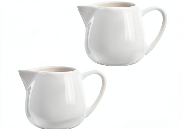 CHOOLD Ceramic Creamer White 2 PCS Drip Free Spout-0