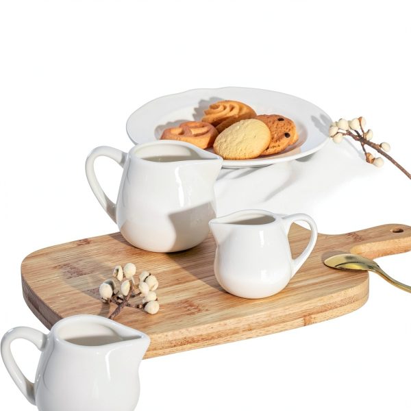 CHOOLD Ceramic Creamer Drip Free Spout Compact Kitchen-7