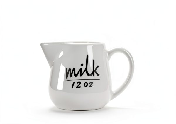 ONTUBE Ceramic Creamer White 12oz Elegant Design-3