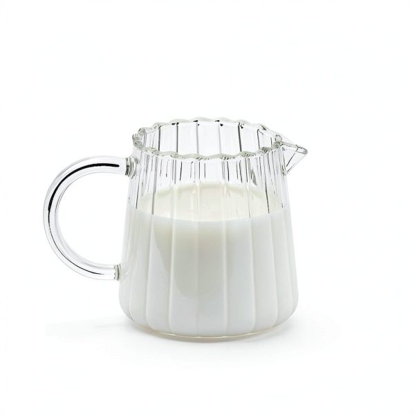 CHOOLD Crystal Glass Creamer Wave Design Dishwasher Safe-1