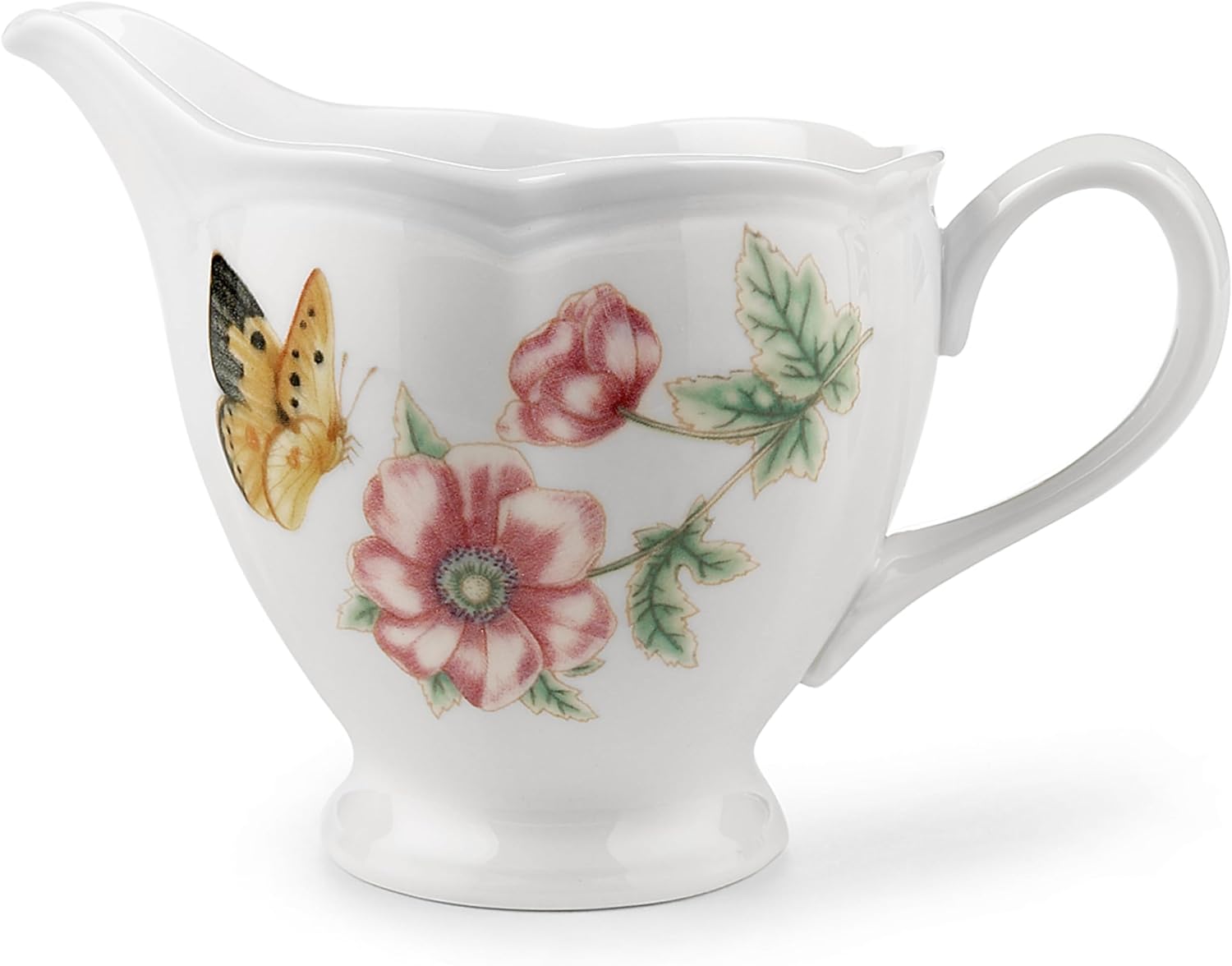 Lenox Butterfly Creamer on a dining table with tea set