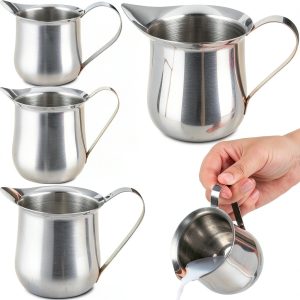Honeydak Stainless Steel Creamer Set Modern Silver Design-0