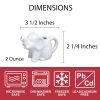 HIC Porcelain Mini Elephant Creamer Kitchen Serving Set-5