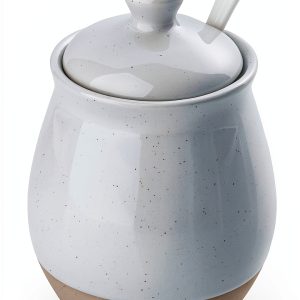 Famiware Sugar Bowl Stoneware Modern Design Dishwasher Safe-0