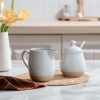 Famiware Cream Sugar Set Stoneware Microwave Safe Kitchen-1