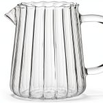 CHOOLD Crystal Glass Creamer Wave Design Dishwasher Safe-0