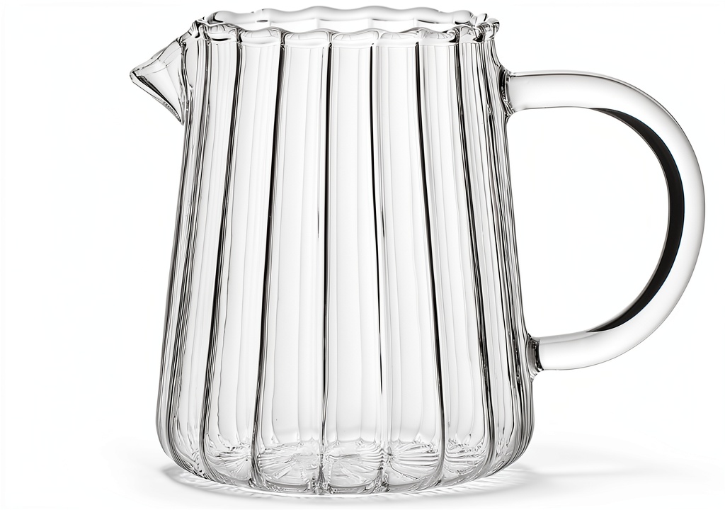 CHOOLD wave-shaped glass creamer on a kitchen counter