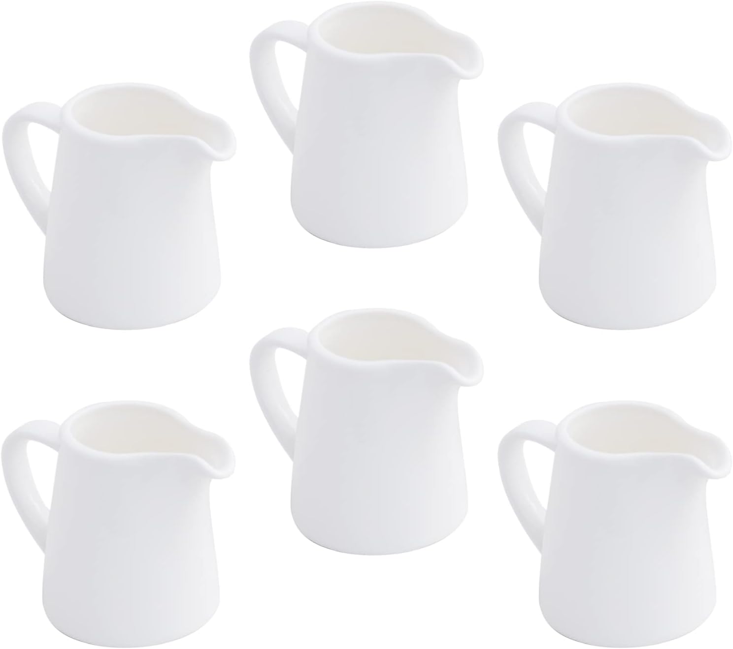Installing OMAYKEY Porcelain Creamer White Round 4.5 oz Kitchen Dining on a wooden countertop