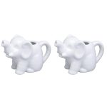 HIC Porcelain Mini Elephant Creamer Kitchen Serving Set-0