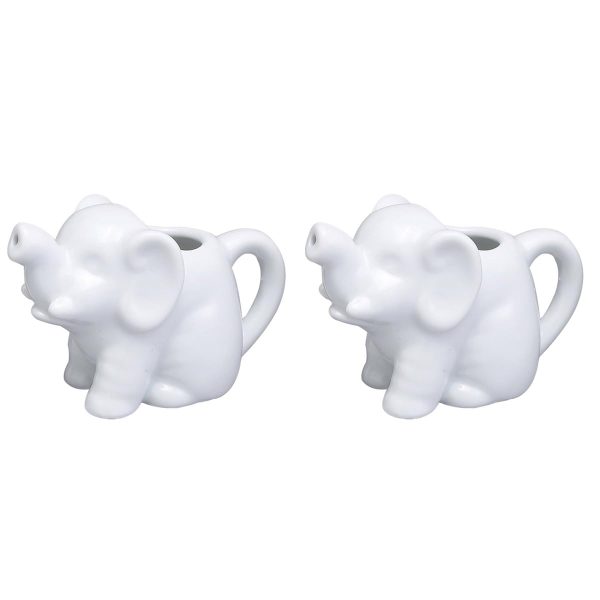 HIC Porcelain Mini Elephant Creamer Kitchen Serving Set-0