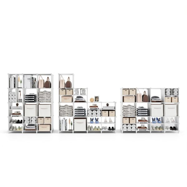 Cube Storage Organizer AWTATOS White Modular Shelf-4