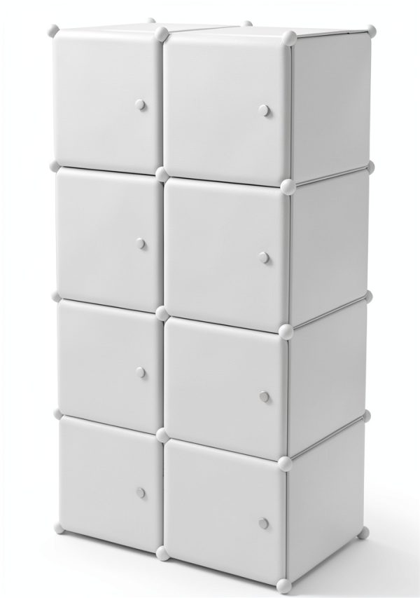 myoihomora 8 Cube Storage Organizer White-4
