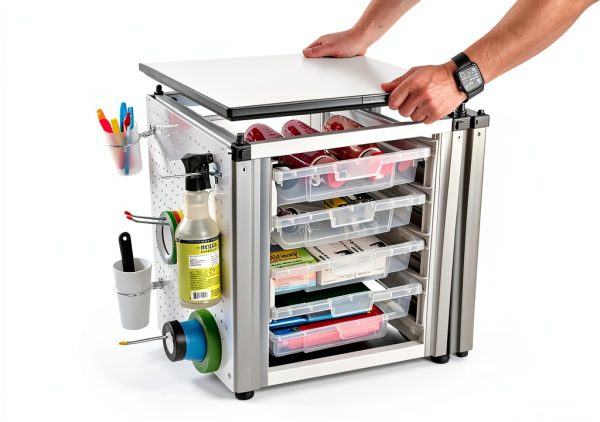 FSE MBS-STR-11-6S Classroom Storage Bins Steel Frame Clear-4