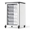FSE MBS-STR-11-6S Classroom Storage Bins Steel Frame Clear-2