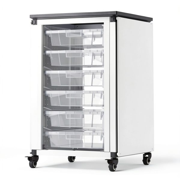 FSE MBS-STR-11-6S Classroom Storage Bins Steel Frame Clear-2